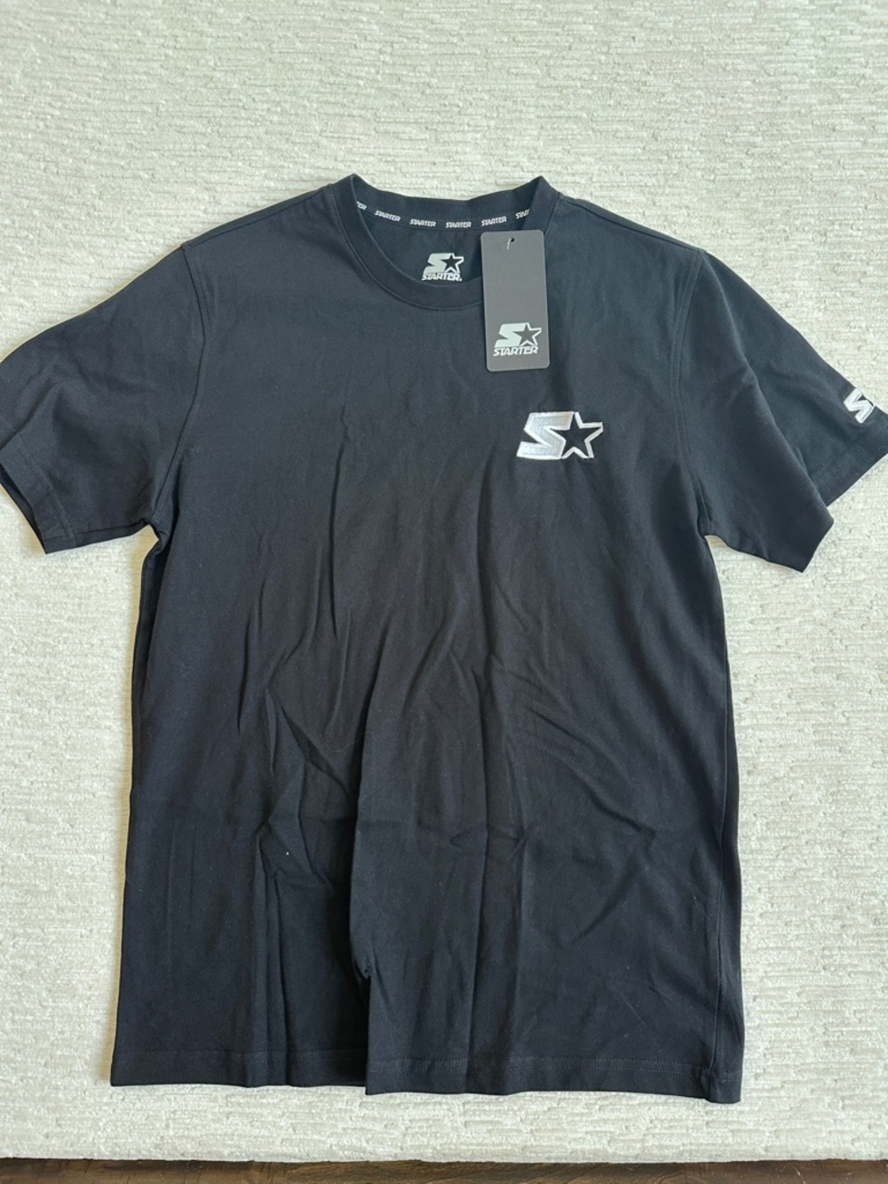 STARTER Black Short Sleeve Logo Tee
